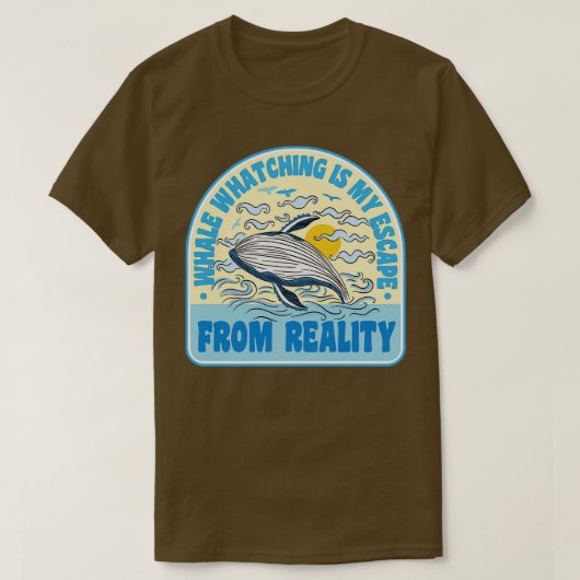 ホエーおもしろいルウォッチング海哺乳類7 Tシャツ (デザイン正面)