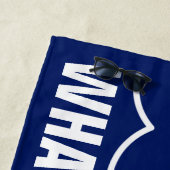 ホエーおもしろいルハローザンプンホワイトブルービーチタオル ビーチタオル (インサイチュ)