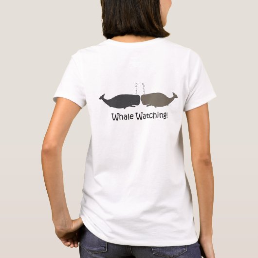 ホエーおもしろいル愛好家ウィットTシャツ Tシャツ (裏面)