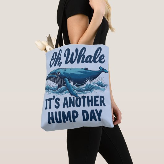 ホエーおもしろいル・プーン「Oh Whale」ハンプデイデザイン トートバッグ (クローズアップ)