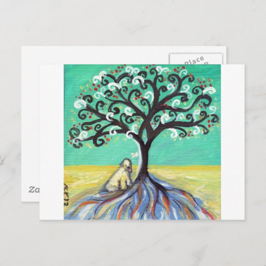 ホエーお洒落テリア蝶の木 ポストカード (正面/裏面)