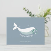 ホエーお洒落ルクリスマスフォトフラットホリデーカード シーズンカード (スタンド正面)