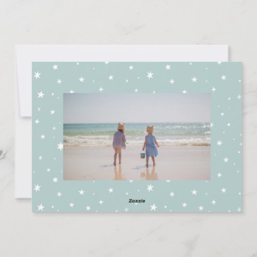 ホエーお洒落ルクリスマスフォトフラットホリデーカード シーズンカード (裏面)