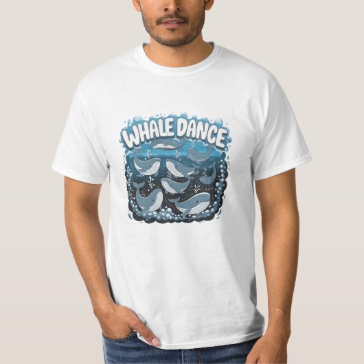 ホエーはっきりしたルお洒落アート Tシャツ (正面)