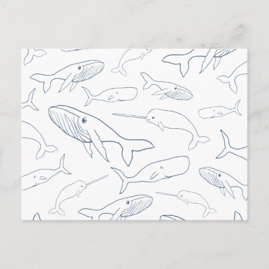 ホエーシンプルル・パレード模様 ポストカード (正面)