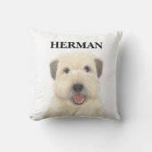 ホエーパーソナライズされたテン・テリア クッション (正面)