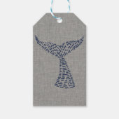 ホエーパーソナライズされたル航海のテール・アート ギフトタグ (正面)