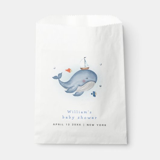 ホエーミニマルル・ナウティカの赤ちゃんシャワーの下で フェイバーバッグ (正面)