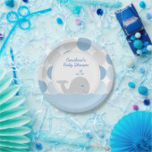 ホエーモダンル男の赤ちゃんシャワーブルー&グレー ペーパープレート (パーティー)