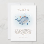 ホエーモダンル・ナウティカの赤ちゃんシャワーの下で サンキューカード (正面)