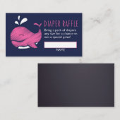 ホエールおむつラッフルチケット（女の子） エンクロージャーカード (正面/裏面)