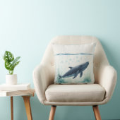 ホエールアンダーウォーターホワイトフード付きスウェットシャツ クッション (椅子)