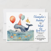 ホエールアンダーザシーボーイ誕生日 招待状 (正面)