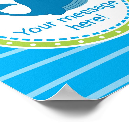 ホエールアンダーザシー誕生日 ポスター (角)