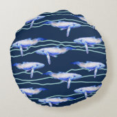 ホエールアート海ライフ ラウンドクッション (裏面)