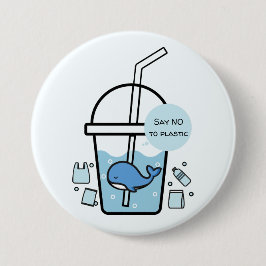 ホエールインカップNo to Plastic Earth Day 缶バッジ