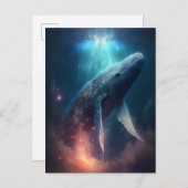 ホエールインザスカイファンタジーアート ポストカード (正面/裏面)