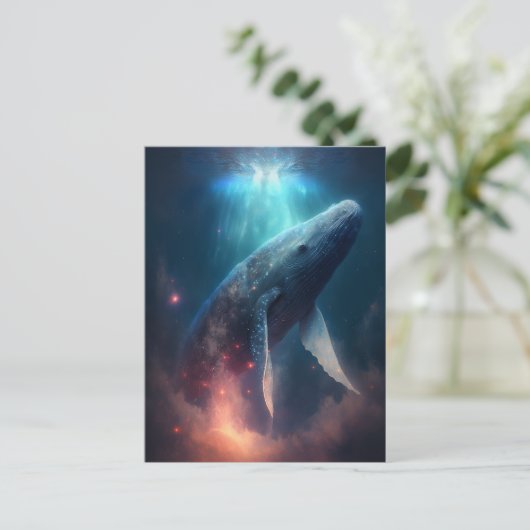 ホエールインザスカイファンタジーアート ポストカード (スタンド正面)