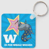 ホエールウィザーおもしろいドアルファベットパロディ漫画 キーホルダー (裏面)