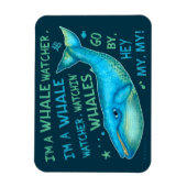 ホエールウォッチングファミリーバケーションクルーズトリップおもしろい マグネット (縦)