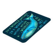 ホエールウォッチングファミリーバケーションクルーズトリップおもしろい マグネット (左側)