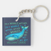 ホエールウォッチングファミリーバケーションクルーズパーソナライズされた キーホルダー (裏面)