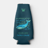 ホエールウォッチングファミリーバケーションクルーズパーソナライズされた ボトルクーラー (正面)