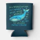 ホエールウォッチングファミリーバケーションクルーズパーソナライズされた 缶クーラー (正面)