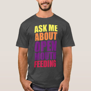 ホエールウォッチング食べ物を与えオープンマウス1 Tシャツ