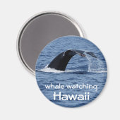 ホエールウォッチング，ハワイ マグネット (正面/裏面)