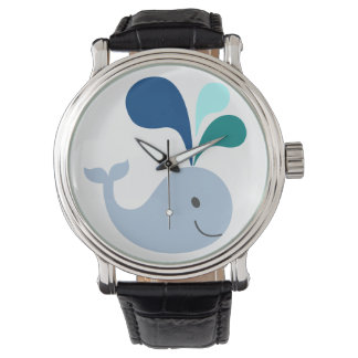 ホエールウォッチヴィンテージレザーストラップブラック 腕時計