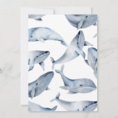 ホエールウォーター色誕生日招待状 招待状 (裏面)