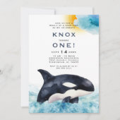 ホエールオブザグタイムズ子供の誕生日パーティー 招待状 (正面)