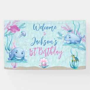 ホエールオブザグタイム誕生日 横断幕