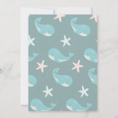 ホエールオブザグッドタイムブルーボーイ誕生日 招待状 (裏面)