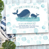 ホエールオブザタイムハッピー海クールボーイズ誕生日 招待状