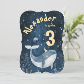 ホエールオブザタイム海子供の誕生日招待状 招待状 (スタンド正面)