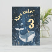 ホエールオブザタイム海子供の誕生日招待状 招待状 (スタンド正面)