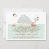 ホエールオブタイム誕生日プールパーティの招待状 招待状 (正面)