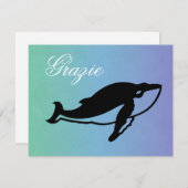 ホエールオンイタリアンサンキュー ノートカード (正面/裏面)