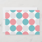 ホエールコーモダンラル&ティール（緑がかった色）ベビーシャワー招待状 招待状 (裏面)