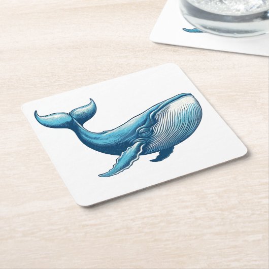 ホエールコ航海のースター スクエアペーパーコースター (アングル)