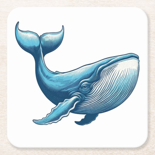 ホエールコ航海のースター スクエアペーパーコースター (正面)