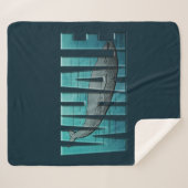 ホエールシェルパ毛布 シェルパブランケット (正面(横))