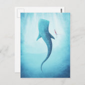 ホエールシャークのヴィンテージのポスター – アートポストカード ポストカード (正面/裏面)