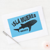 ホエールシャークスキューバダイビング | Isla Mujeres 長方形シール (封筒)