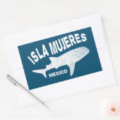ホエールシャークスキューバダイビング | Isla Mujeres 長方形シール (封筒)