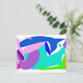 ホエールシャークドルフィンオルカレイン海 ポストカード (スタンド正面)