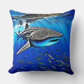 ホエールシャークマジェシーデザイン クッション (正面)