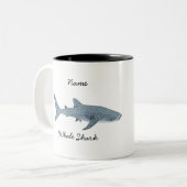 ホエールシャーク航海のクジラ ツートーンマグカップ (正面左)